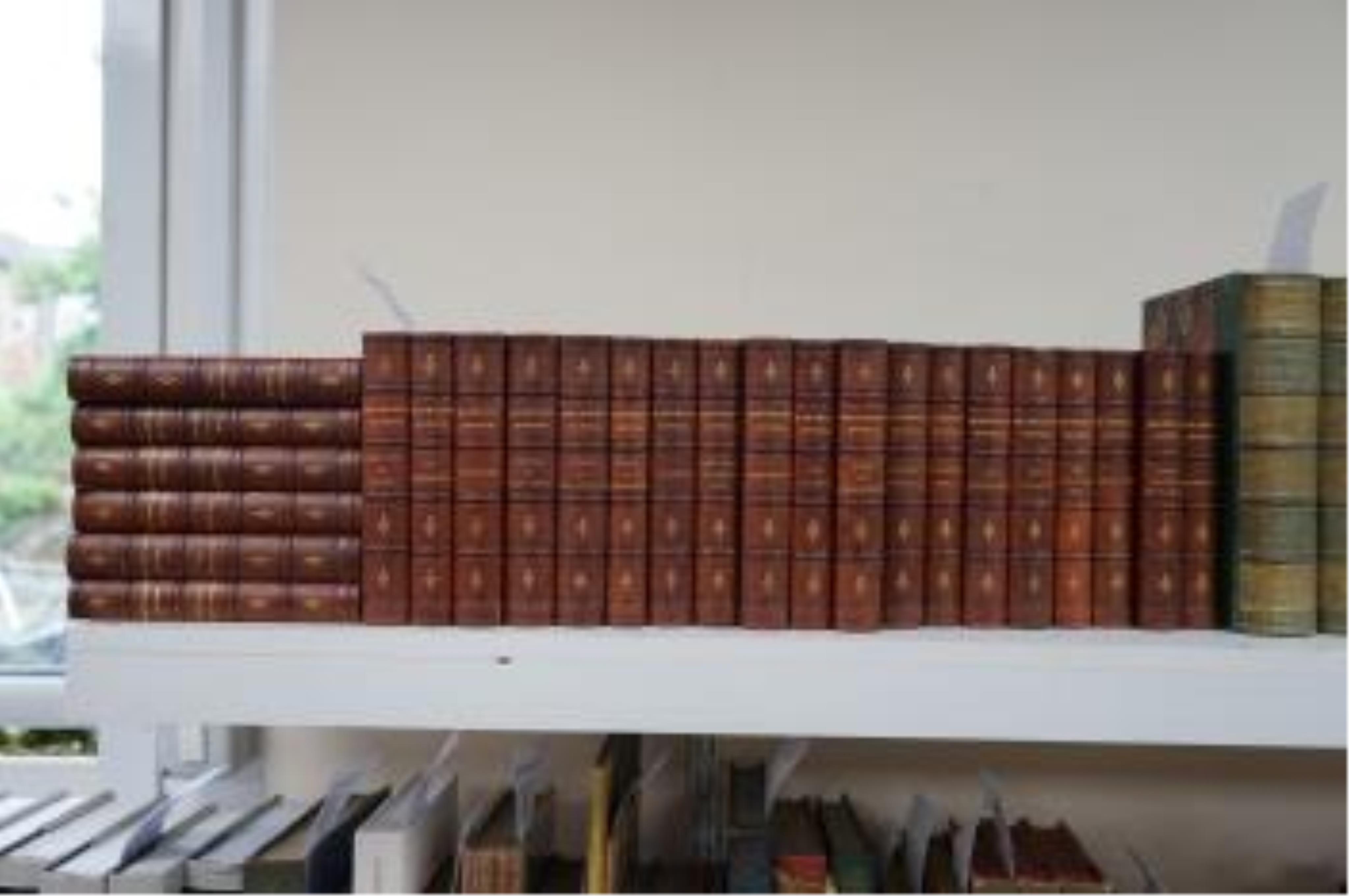 Johnson, Samuel - English Poets, Works, vols 5 - 21 only, half morocco, London 1810 and Scott, Sir Walter - Waverley Novels, Centenary Edition, 8vo. half morocco, 25 vols, A & C Black, Edinburgh 1871